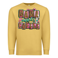 Antique Gold mama needs coffee mother's day Premium Sweatshirt - Jasminsmagicworld