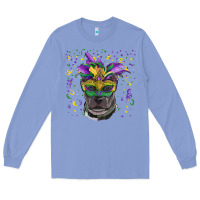 Colony Blue mardi gras  mask pitbull Long Sleeve Tee - RanaPortraitStore