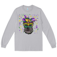 Moon Dust mardi gras  mask pitbull Long Sleeve Tee - RanaPortraitStore