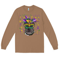 Toasted Coconut mardi gras  mask pitbull Long Sleeve Tee - RanaPortraitStore