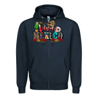 Navy viva mexico Zipper Hoodie - CTS Tumbler Store