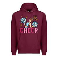 Burgundy cheer Premium Hoodie - MaliasSmallBusiness