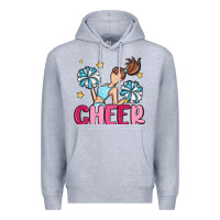Heather Grey cheer Premium Hoodie - MaliasSmallBusiness