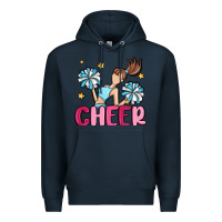 Navy cheer Premium Hoodie - MaliasSmallBusiness