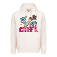 Pale Pink cheer Premium Hoodie - MaliasSmallBusiness