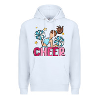 White cheer Premium Hoodie - MaliasSmallBusiness