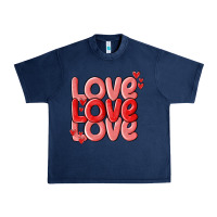 Navy love valentines day Urban Heavy Tee - MaliasSmallBusiness