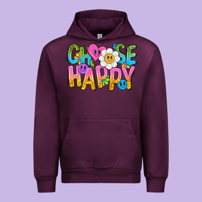 Choose Happy With Smile Urban Hoodie Designed By Nancycooperartshop