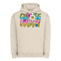 Pigment French Oak choose happy with smile Urban Hoodie - NancyCooperArtShop