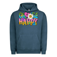 Pigment Midnight Navy choose happy with smile Urban Hoodie - NancyCooperArtShop
