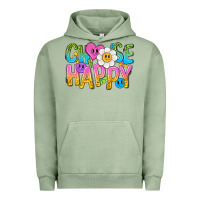 Pigment Oil Green choose happy with smile Urban Hoodie - NancyCooperArtShop