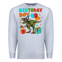 Heather Grey birthday boy t rex Premium Sweatshirt - Artiststas