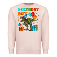 Pale Pink birthday boy t rex Premium Sweatshirt - Artiststas