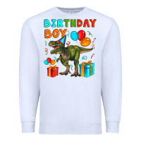 White birthday boy t rex Premium Sweatshirt - Artiststas