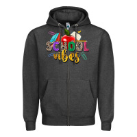 Charcoal Heather school vibes Zipper Hoodie - Zillion Design Studio