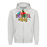 Dove Grey school vibes Zipper Hoodie - Zillion Design Studio