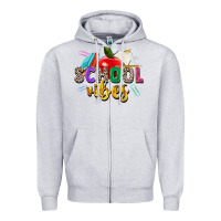 Heather Grey school vibes Zipper Hoodie - Zillion Design Studio