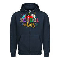 Navy school vibes Zipper Hoodie - Zillion Design Studio