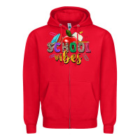 Red school vibes Zipper Hoodie - Zillion Design Studio