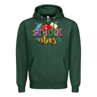 Sports Green school vibes Zipper Hoodie - Zillion Design Studio