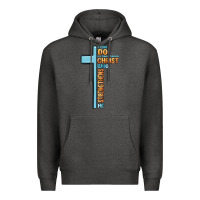 Charcoal Heather i can do all things through christ who strengthens Premium Hoodie - MaliasSmallBusiness
