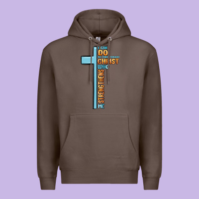 I Can Do All Things Through Christ Who Strengthens Premium Hoodie Designed By Maliassmallbusiness