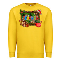 Lemon christmas teacher and coffe cup with board Premium Sweatshirt - AdoDesignShop