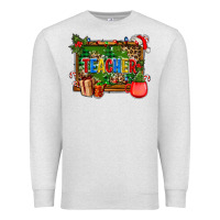 Oatmeal Heather christmas teacher and coffe cup with board Premium Sweatshirt - AdoDesignShop