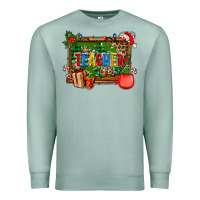 Seafoam christmas teacher and coffe cup with board Premium Sweatshirt - AdoDesignShop
