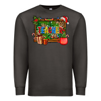 Smoke christmas teacher and coffe cup with board Premium Sweatshirt - AdoDesignShop