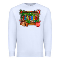 White christmas teacher and coffe cup with board Premium Sweatshirt - AdoDesignShop