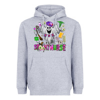 Heather Grey spooky nurse Heavyweight Hoodie - AdoDesignShop