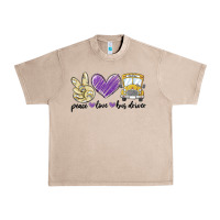 French Oak peace love bus driver Urban Heavy Tee - MaliasSmallBusiness