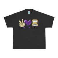 Pigment Black peace love bus driver Urban Heavy Tee - MaliasSmallBusiness
