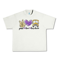 Pistachio peace love bus driver Urban Heavy Tee - MaliasSmallBusiness