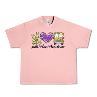 Salmon peace love bus driver Urban Heavy Tee - MaliasSmallBusiness