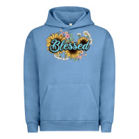 Pigment Pebble Blue blessed Urban Hoodie - NancyCooperArtShop