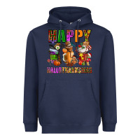Navy happy hallothanksmas Heavyweight Hoodie - AdoDesignShop