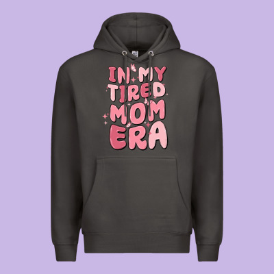 In My Tired Mom Era Premium Hoodie Designed By Maliassmallbusiness