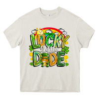 Cream Lucky Little Dude Heavy Core Tee - CowhideDigitalArt
