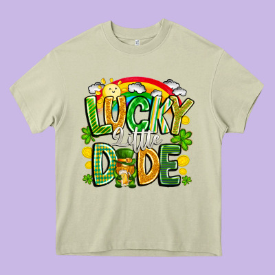 Lucky Little Dude Heavy Core Tee Designed By Cowhidedigitalart