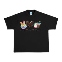 Black peace love coffee Urban Heavy Tee - MaliasSmallBusiness