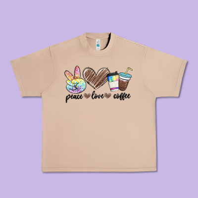 Urban Heavy Tee peace love coffee