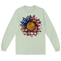 Matcha 4th of july sunflower Long Sleeve Tee - texasbilliewilder