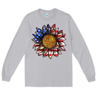 Moon Dust 4th of july sunflower Long Sleeve Tee - texasbilliewilder