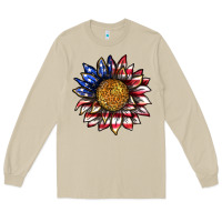 Mushroom 4th of july sunflower Long Sleeve Tee - texasbilliewilder