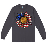 Smoke 4th of july sunflower Long Sleeve Tee - texasbilliewilder