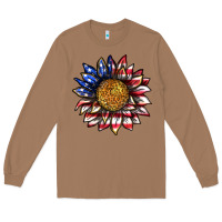 Toasted Coconut 4th of july sunflower Long Sleeve Tee - texasbilliewilder