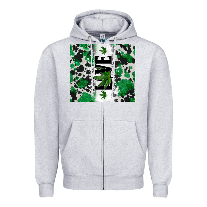 Weed Love Tumbler3 Zipper Hoodie by CTS Tumbler Store | Teevron