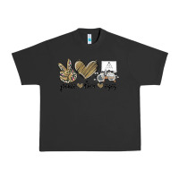 Pigment Black peace love eyes Urban Heavy Tee - MaliasSmallBusiness